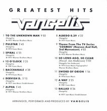 Load image into Gallery viewer, Vangelis : Greatest Hits (CD, Comp, RP)