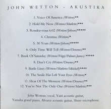 Load image into Gallery viewer, John Wetton : Akustika Live In Amerika (CD, Album)