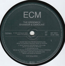 Load image into Gallery viewer, The Epidemics : Shankar / Caroline (2) : The Epidemics (LP, Album)