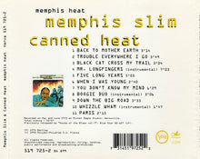 Load image into Gallery viewer, Memphis Slim, Canned Heat : Memphis Heat (CD, Album, RE)