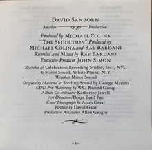 Load image into Gallery viewer, David Sanborn : Hideaway (CD, Album, RE)