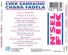Load image into Gallery viewer, Cheb Sahraoui & Chaba Fadela : N'Sel Fik (CD)