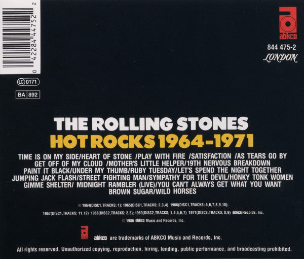 Buy The Rolling Stones : Hot Rocks 1964-1971 (2xCD, Comp, RE, RM