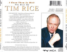 Load image into Gallery viewer, Tim Rice : I Know Them So Well : The Best Of Tim Rice (CD, Comp)