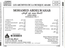 Load image into Gallery viewer, Mohamed Abdelwahab* : Integrale Vol. V 1931-32 (CD, Comp)