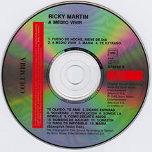 Load image into Gallery viewer, Ricky Martin : A Medio Vivir (CD, Album)