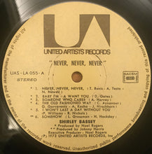 Load image into Gallery viewer, Shirley Bassey : Never Never Never (LP, Album)
