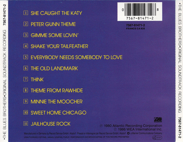 The Blues Brothers 4K Ultra HD + BLU-RAY + DIGITAL CODE - Alligator Records  - Genuine Houserockin' Music Since 1971