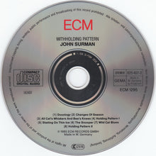 Load image into Gallery viewer, John Surman : Withholding Pattern (CD, Album, RP, PMD)