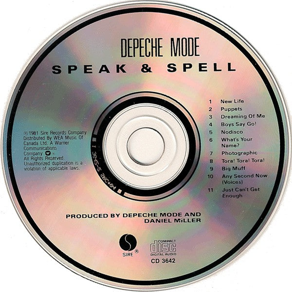 Buy Depeche Mode : Speak & Spell (CD, Album, RE) Online for a great price –  Disc Jockey Music