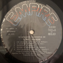 Load image into Gallery viewer, Tony Valiere : 10 Grandes Chansons (LP)