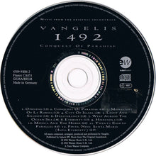 Load image into Gallery viewer, Vangelis : 1492 – Conquest Of Paradise (Music From The Original Soundtrack) (CD, Album)