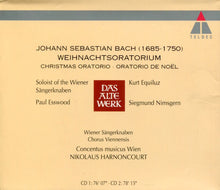 Load image into Gallery viewer, Johann Sebastian Bach – Esswood*, Equiluz*, Nimsgern*, Wiener Sängerknaben*, Concentus Musicus Wien, Nikolaus Harnoncourt : Weihnachtsoratorium (2xCD, Album, RE + Box)