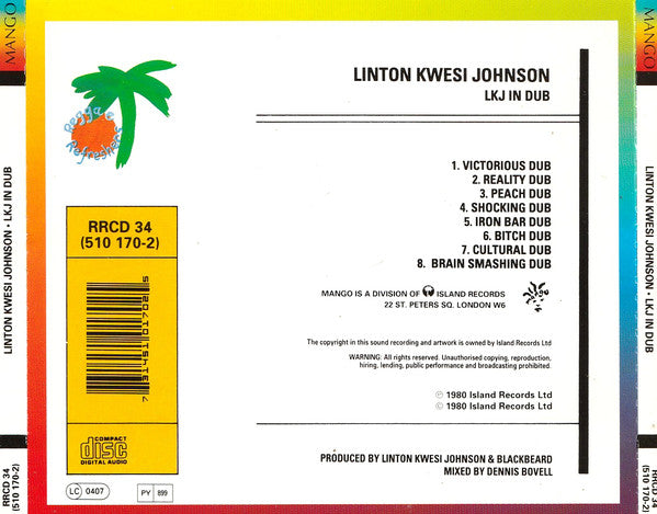 Buy Linton Kwesi Johnson : LKJ In Dub (CD, Album, RE) Online for a
