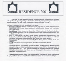 Load image into Gallery viewer, Various : Le Maquis Presents Residence 2001 (CD, Comp)