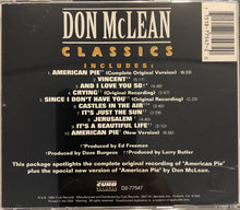 Load image into Gallery viewer, Don McLean : Classics (CD, Comp)