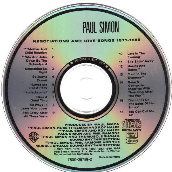Buy Paul Simon : Negotiations And Love Songs (1971-1986) (CD, Comp