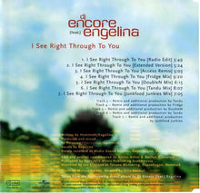 Load image into Gallery viewer, DJ Encore (Feat.) Engelina : I See Right Through To You (CD, Maxi)