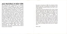 Load image into Gallery viewer, Jaco Pastorius : Jaco Pastorius In New York (2xCD, Album)