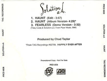 Load image into Gallery viewer, Solution A.D. : Haunt (CD, Single, Promo)