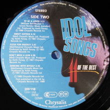 Load image into Gallery viewer, Billy Idol : Billy Idol Songs - 11 Of The Best (LP, Comp)