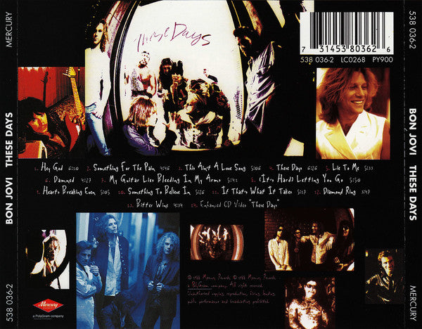 Buy Bon Jovi These Days (CD, Album, Enh, RE, RM, RP) Online for a great  price – Disc Jockey Music