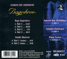 Load image into Gallery viewer, Subroto Roy Chowdhury : Bageshree (CD, Album)