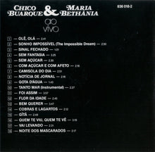 Load image into Gallery viewer, Chico Buarque & Maria Bethânia : Chico Buarque & Maria Bethânia Ao Vivo (CD, RM)