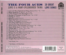 Load image into Gallery viewer, The Four Aces : 20 Great Love Songs (CD, Comp)