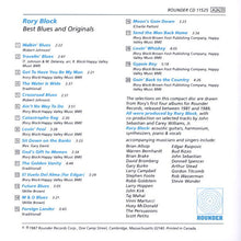 Load image into Gallery viewer, Rory Block : Best Blues And Originals (CD, Comp)