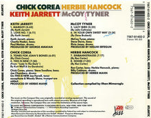 Load image into Gallery viewer, Chick Corea / Herbie Hancock / Keith Jarrett / McCoy Tyner : Chick Corea, Herbie Hancock, Keith Jarrett, McCoy Tyner (CD, Comp, RE)
