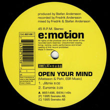 Load image into Gallery viewer, E:Motion : Open Your Mind (12")

