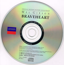 Load image into Gallery viewer, James Horner Performed By London Symphony Orchestra : Braveheart (Original Motion Picture Soundtrack) (CD, Album, RP)
