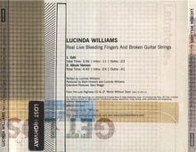 Load image into Gallery viewer, Lucinda Williams : Real Live Bleeding Fingers And Broken Guitar Strings (CD, Single, Promo)
