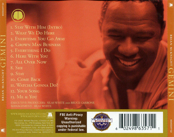 Buy Brian McKnight : Gemini (CD, Album) Online for a great price
