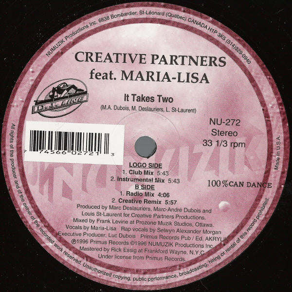 Creative Partners feat. Maria-Lisa : It Takes Two (12