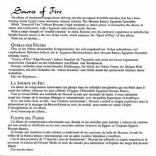 Load image into Gallery viewer, Hossam Ramzy : Source Of Fire (CD, Album, RP)
