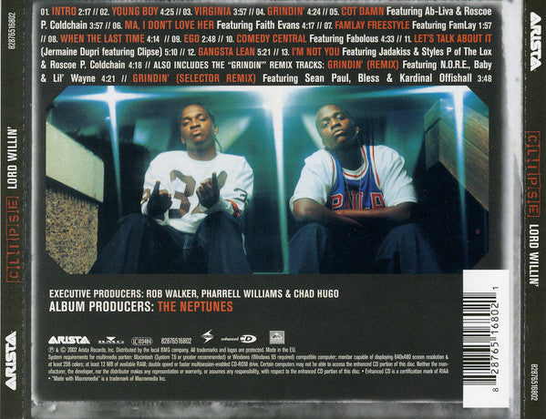 Buy Clipse : Lord Willin' (CD, Album + CD, Enh, Ltd) Online for a