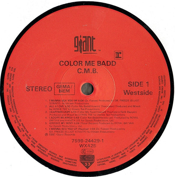 Buy Color Me Badd : C.M.B. (LP, Album) Online for a great price