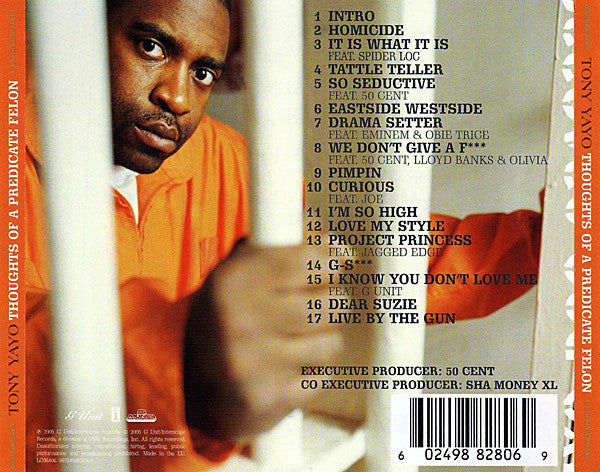 Buy Tony Yayo : Thoughts Of A Predicate Felon (CD, Album) Online