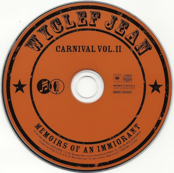 確認用Wyclef Jean / Carnival Vol. II... Mem Buy Wyclef Jean : Carnival Vol. II Memoirs Of An Immigrant (CD