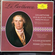 Load image into Gallery viewer, Ludwig van Beethoven - Wilhelm Kempff, Pierre Fournier : Gesamtwerk Für Klavier Und Violoncello (3xLP, Ed1 + Box)

