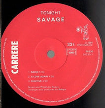 Load image into Gallery viewer, Savage : Tonight (LP, Album)
