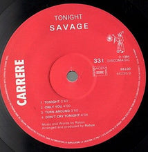Load image into Gallery viewer, Savage : Tonight (LP, Album)
