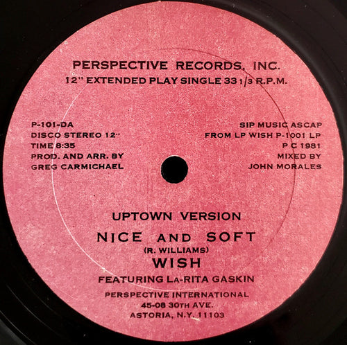 Wish (3) Featuring La-Rita Gaskin : Nice And Soft (12