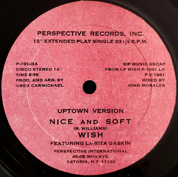 Wish (3) Featuring La-Rita Gaskin : Nice And Soft (12