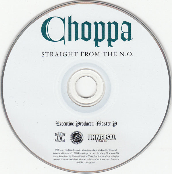 Buy Choppa : Straight From The N.O. (CD, Album) Online for a
