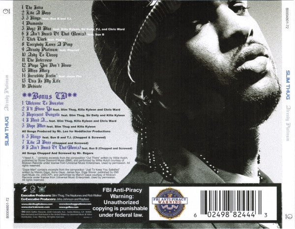 Buy Slim Thug : Already Platinum (CD, Album + CD + Ltd
