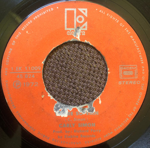 Carly Simon : You're So Vain / His Friends Are More Than Fond Of Robin (7