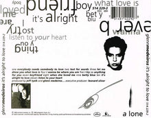 Load image into Gallery viewer, Glenn Medeiros : It's Alright To Love (CD, Album)
